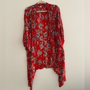 Red Floral Kimono